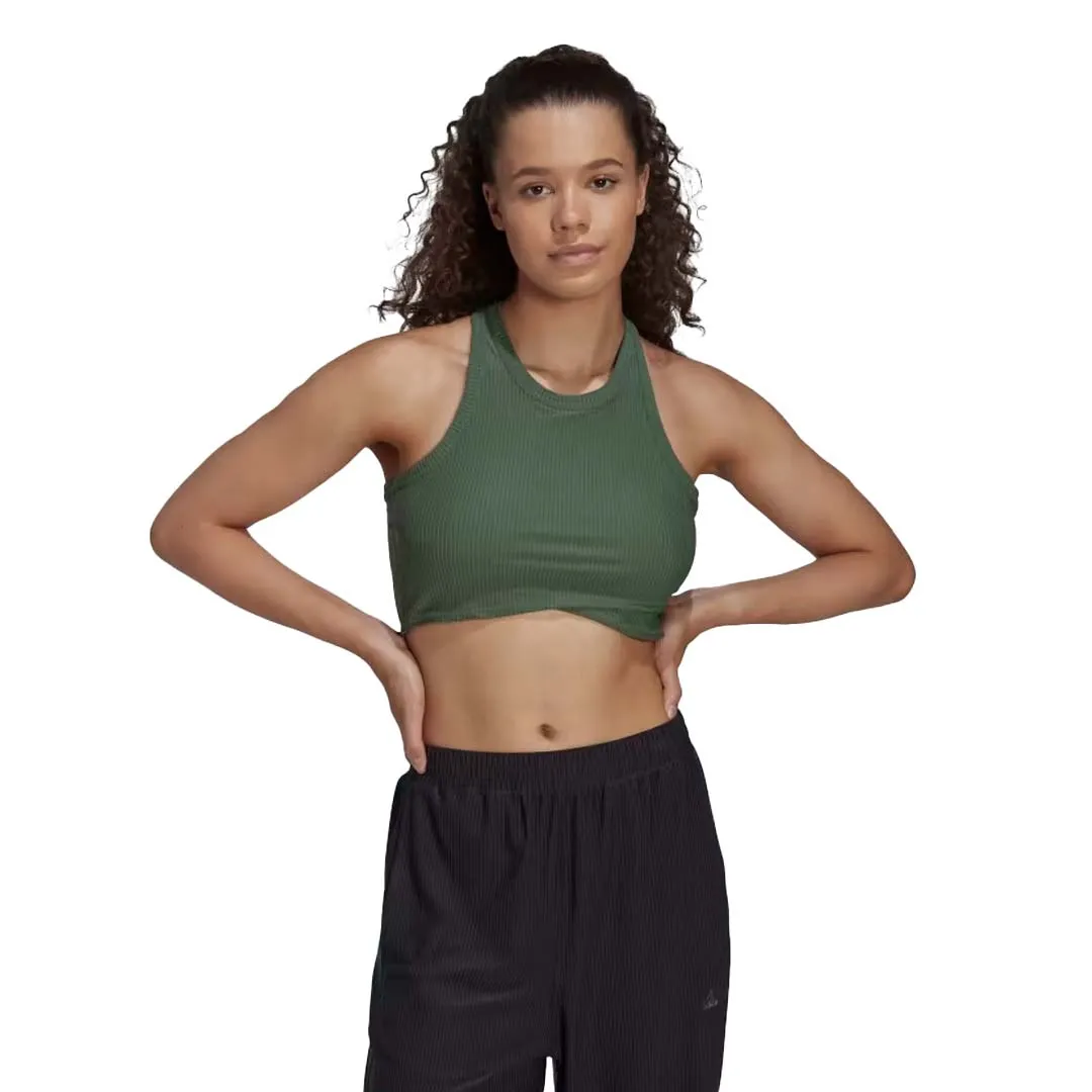 Thermal Lining adidas - Women's Yoga Studio Wrapped Ribbed Sports Bra (HP1969)