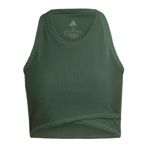 Light Reflective Logos ThermalReflective adidas - Women's Yoga Studio Wrapped Ribbed Sports Bra (HP1969)