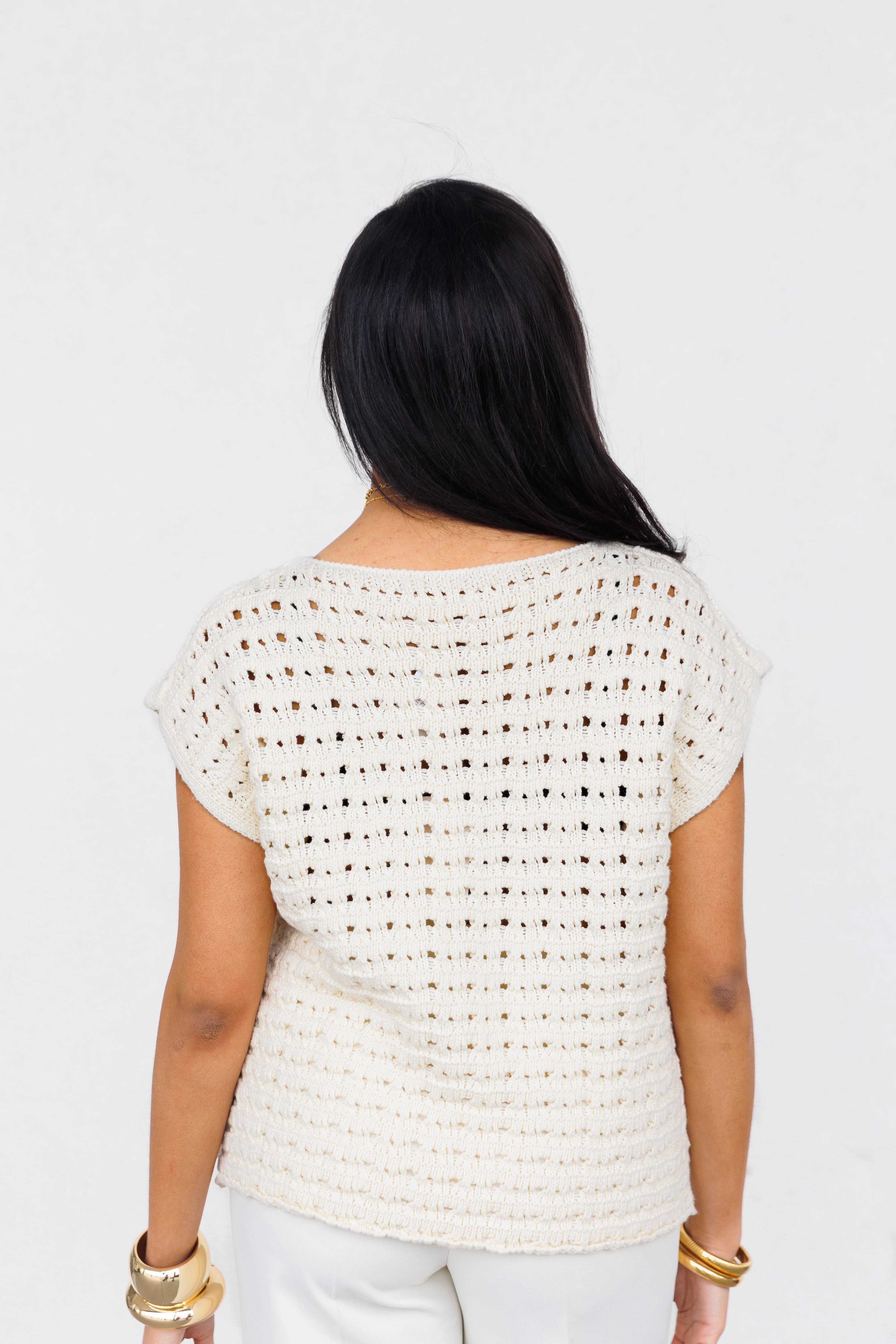 Mobility - enhanced Friction Reducing Lining EMILY CROCHET SWEATER VEST