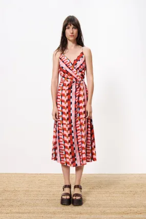 Flattering Fit for All flowy style AELIG ROUGE MIDI DRESS