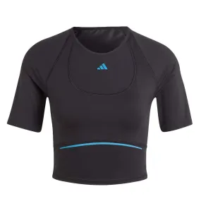 adidas - Women's HIIT Heat.Rdy Training Crop T-Shirt (HN5556) Flex Fit Design Adjustable Cuff System