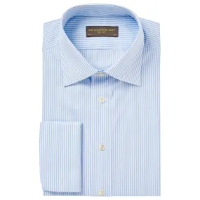 Premium Pima Cotton Seasonal Style Ainsley Light Blue Bengal Stripe Shirt