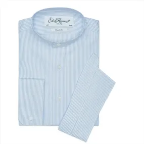Relaxed Design Gym Companion Albion Pale Blue Fine Stripe Legal Shirt