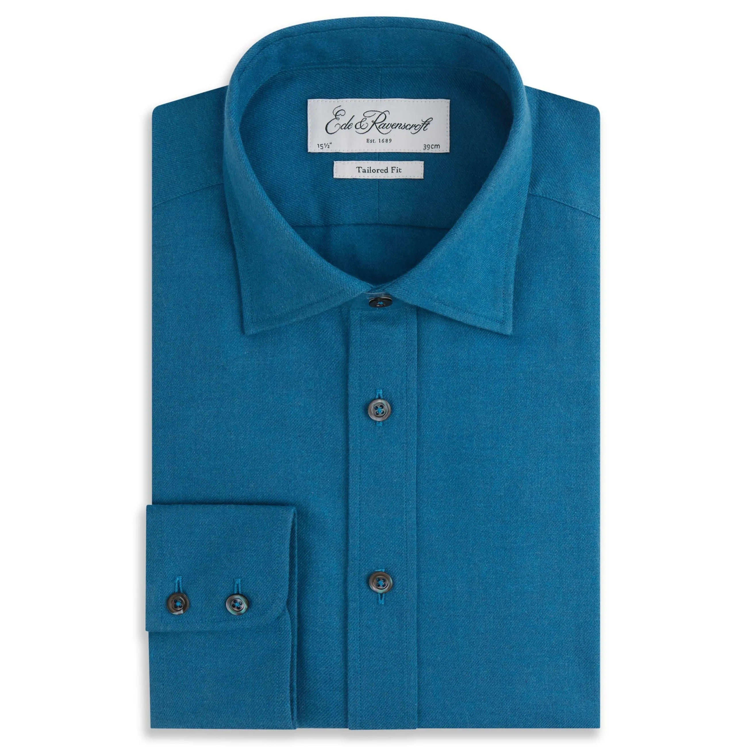 Alex Teal Melange Twill Shirt Odorless Binding Tape Sporty Appeal