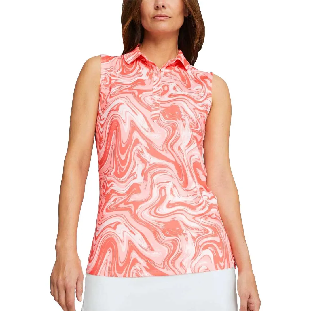 Puma - Women's MATTR Sandstone Sleeveless Golf Polo (621634 02) Anti Snag Fabric Durable Stitching