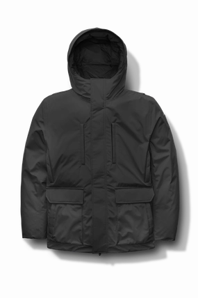 Many Pockets Neutral Fit Design Geo Men's Short Parka