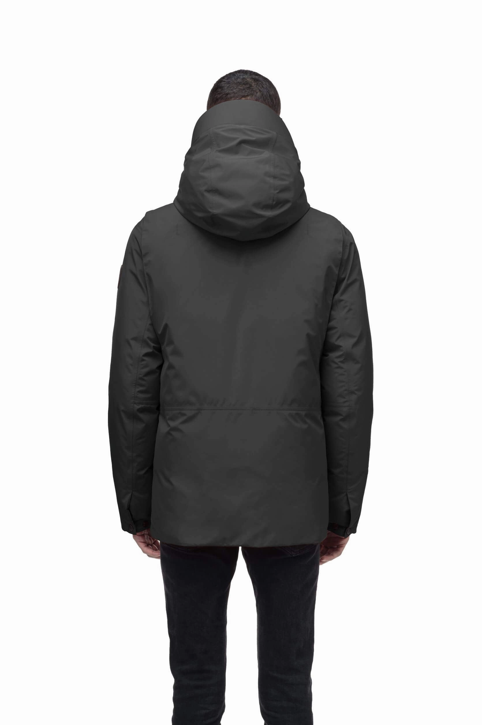 Roll Up Hood Layering Compatible Cut Geo Men's Short Parka