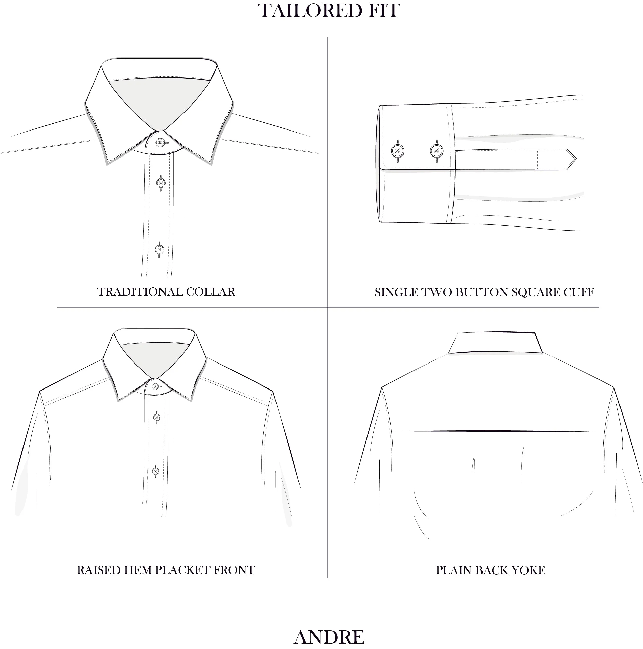 Andre Jersey Shirt Double Needle Hemming