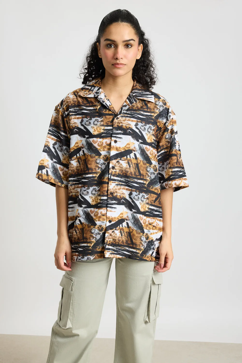 Workwear Option Animal Print Women's Resort Shirt