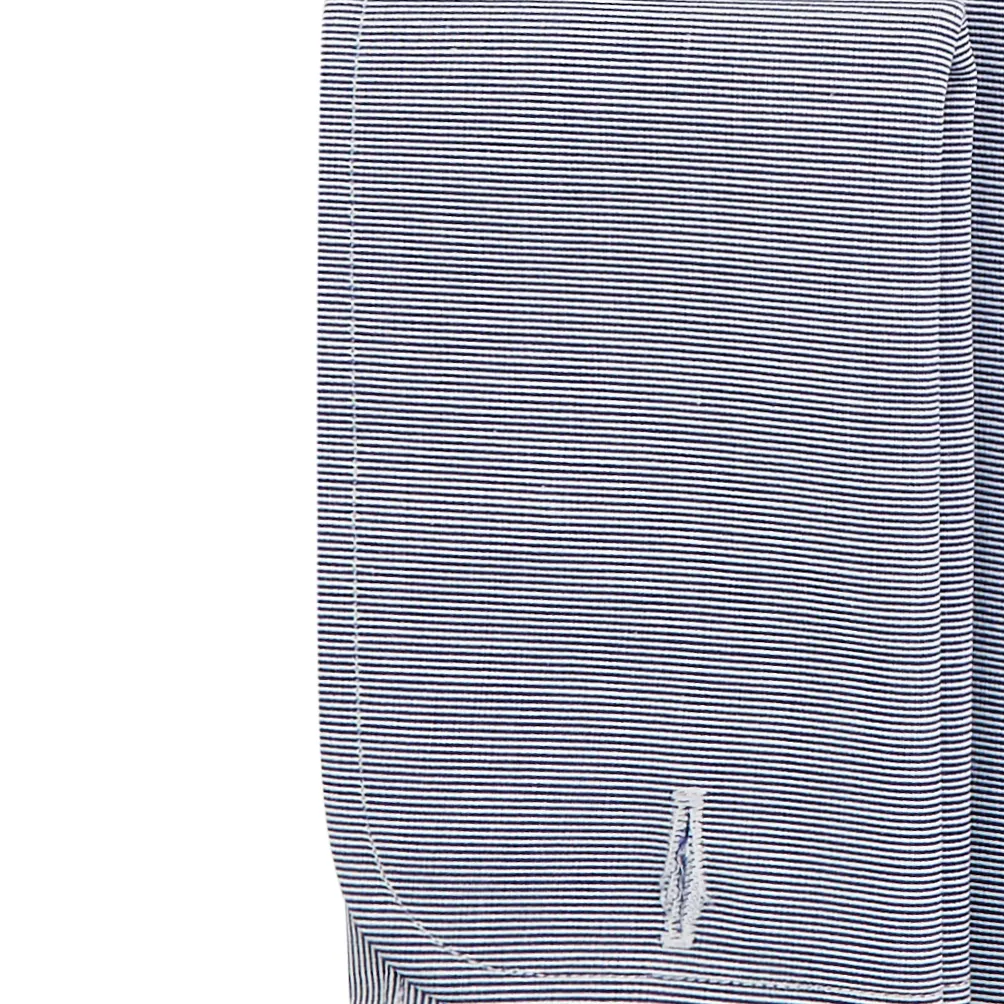 Oversized Fit Anson Navy White Barre Stripe Shirt