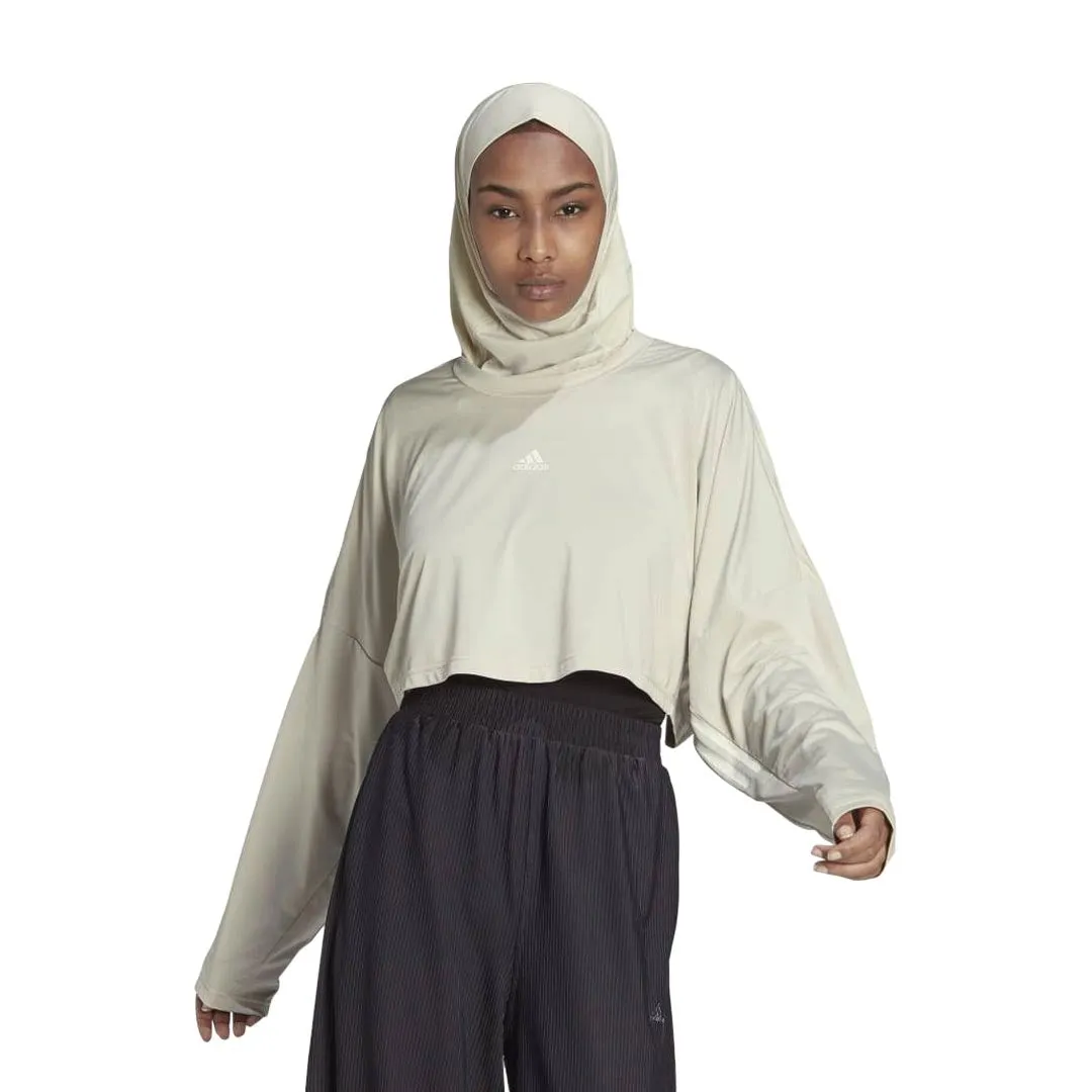 Durable Water Repellent adidas - Women's Oversized Hyperglam 3-Stripes Sweatshirt (HK2584)