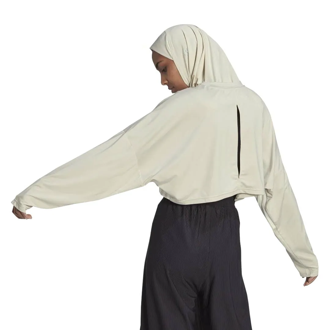 adidas - Women's Oversized Hyperglam 3-Stripes Sweatshirt (HK2584) Kangaroo Pocket Transitional City Fit