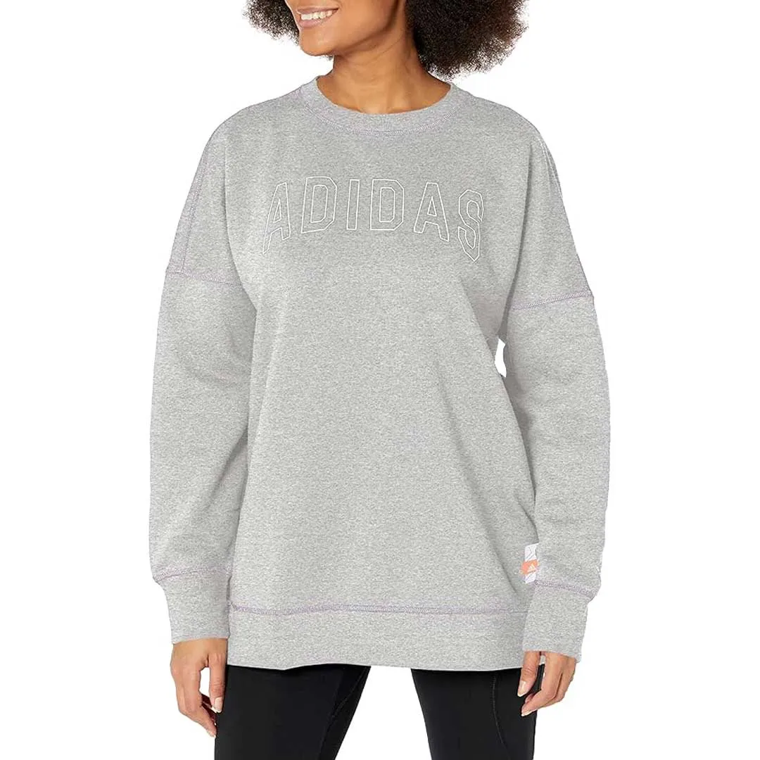 Full Length Zipper Closure adidas - Women's Sport Statement Boyfriend Crew Sweatshirt (IC1645)