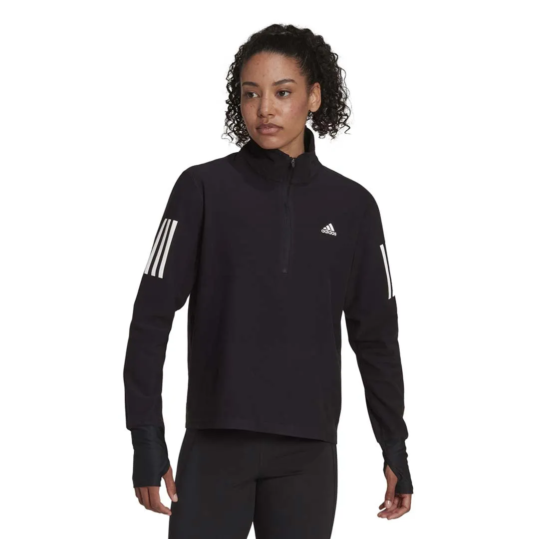adidas - Women's Own The Run Running 1/2 Zip Sweatshirt (HC6330) Moisture Managing Liner