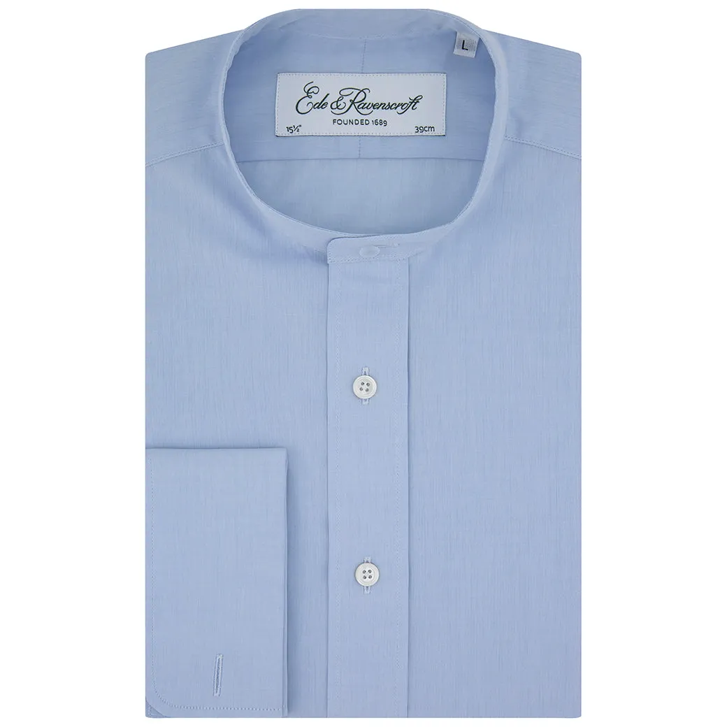 Roomy Cut Anton Blue Poplin Cotton Tunic Shirt