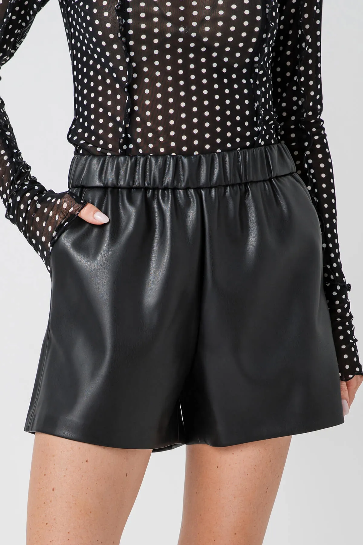 stretchy design Cool Look Z Supply Tia Faux Leather Shorts