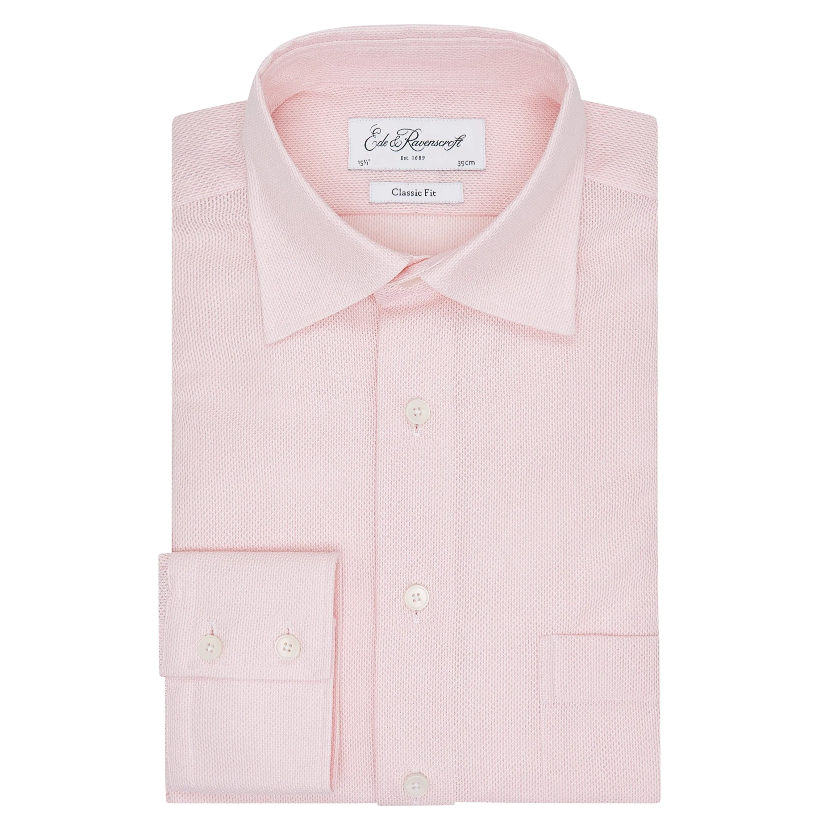 Aragon Pale Pink Pique Shirt Refined Aesthetic