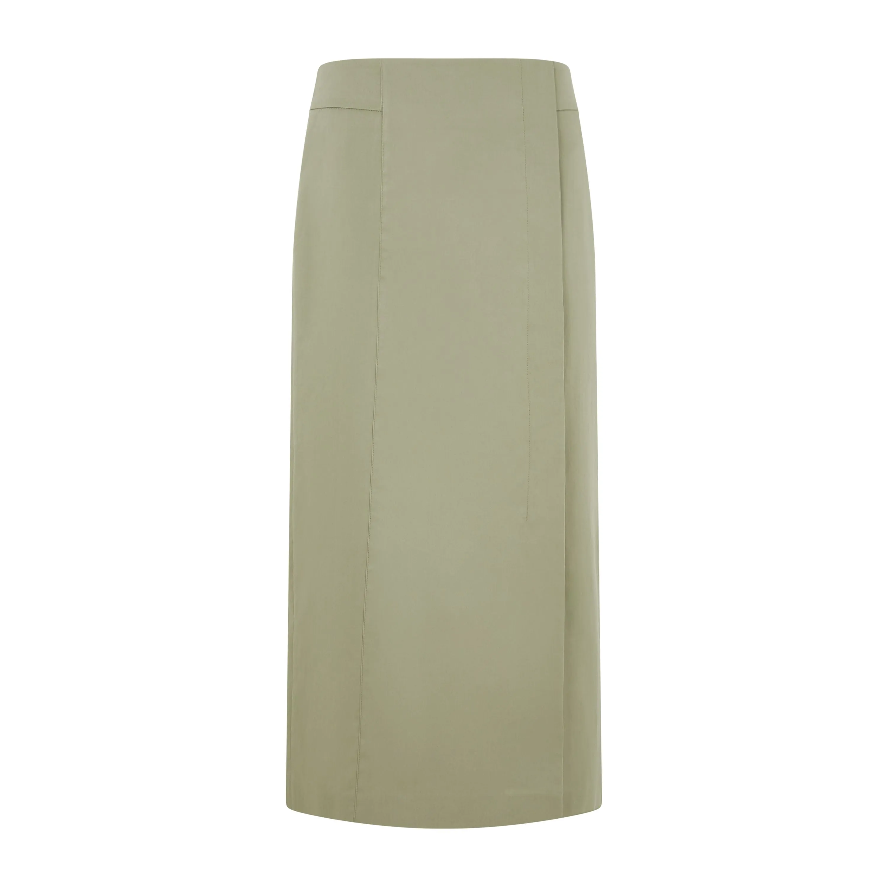 Tailored Cotton Gaberdine Midi Skirt Aesthetic Look Fashion Style