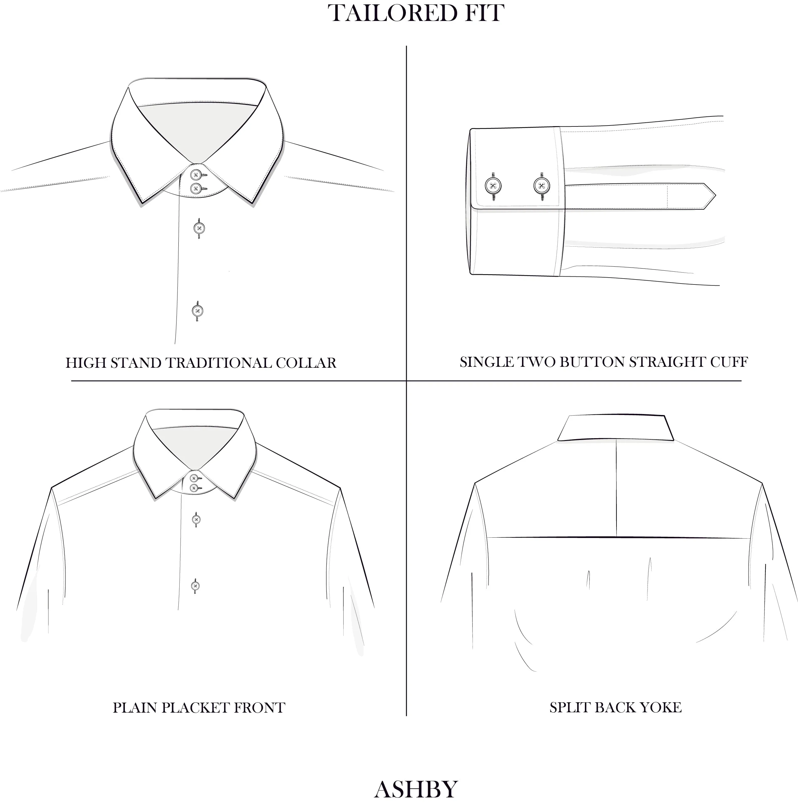 Ashby White Grid Check Cotton Shirt Glossy Texture