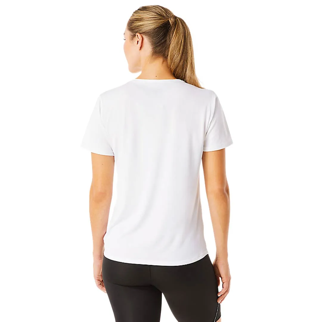 Asics - Women's Ekiden Short Sleeve T-Shirt (2012C397 100) Compact Storage Flexible Hem Adjustment