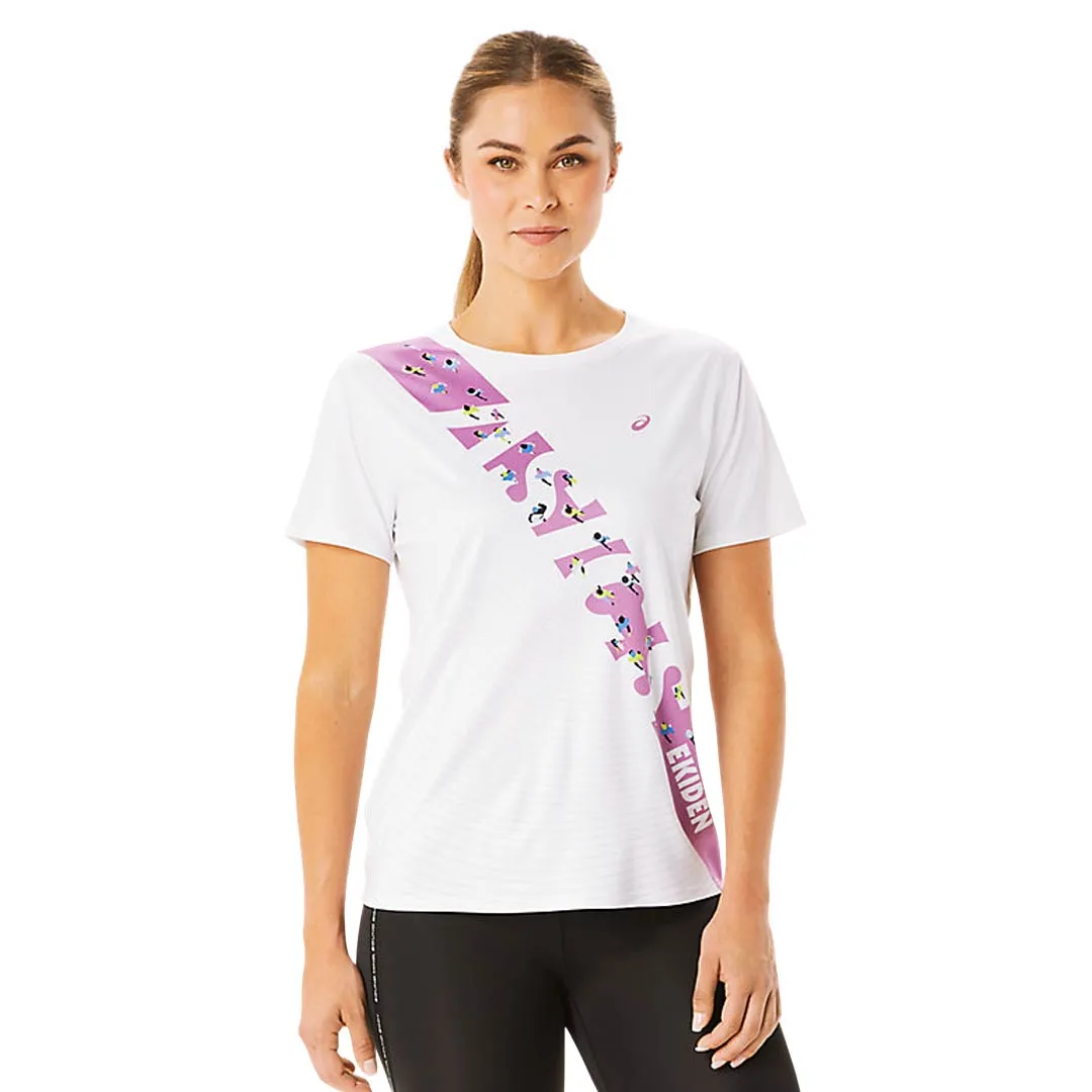 Asics - Women's Ekiden Short Sleeve T-Shirt (2012C397 100) All Season Adaptability