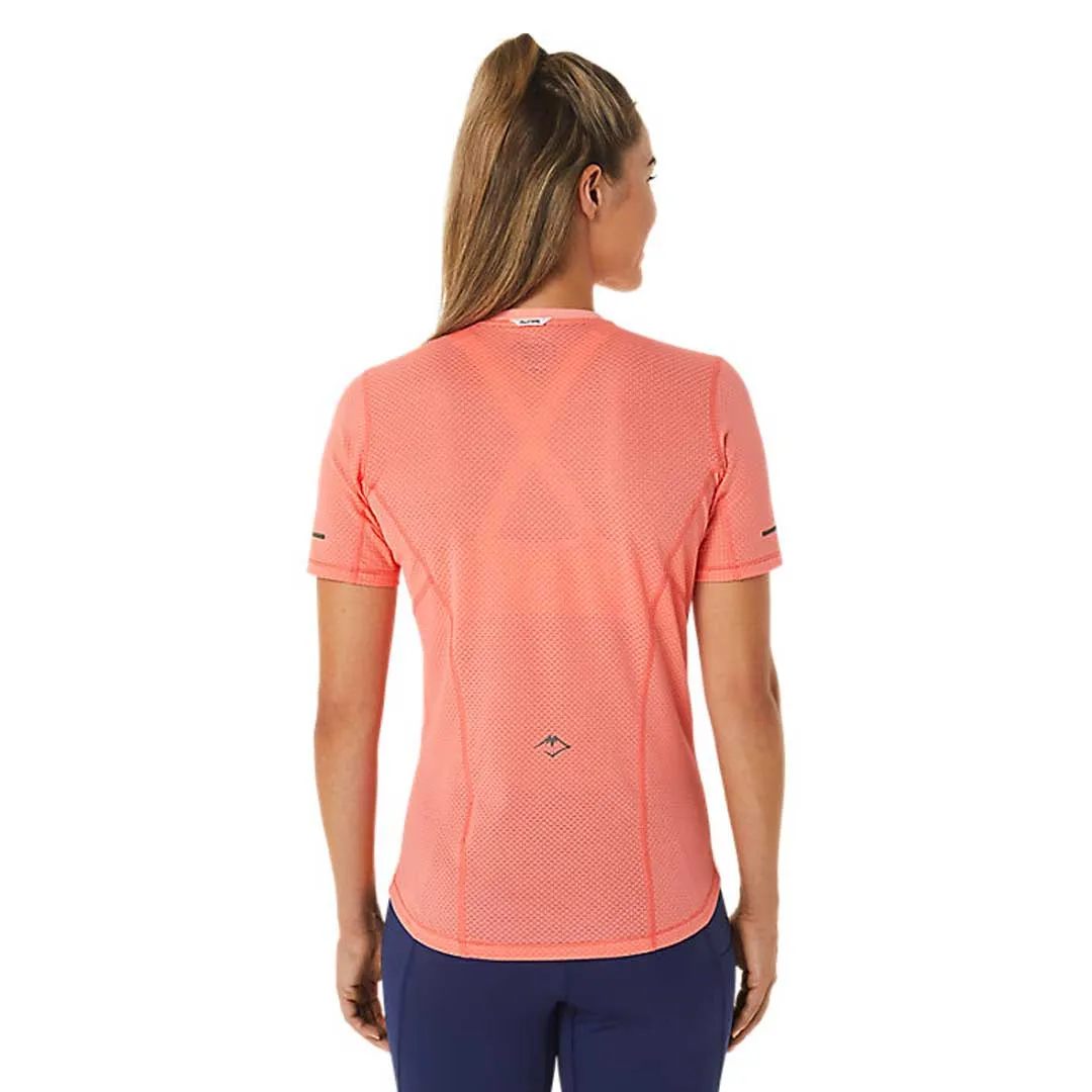 Microfiber Shell WaterRepellent Finish Asics - Women's Fujitrail Short Sleeve Top (2012C721 700)