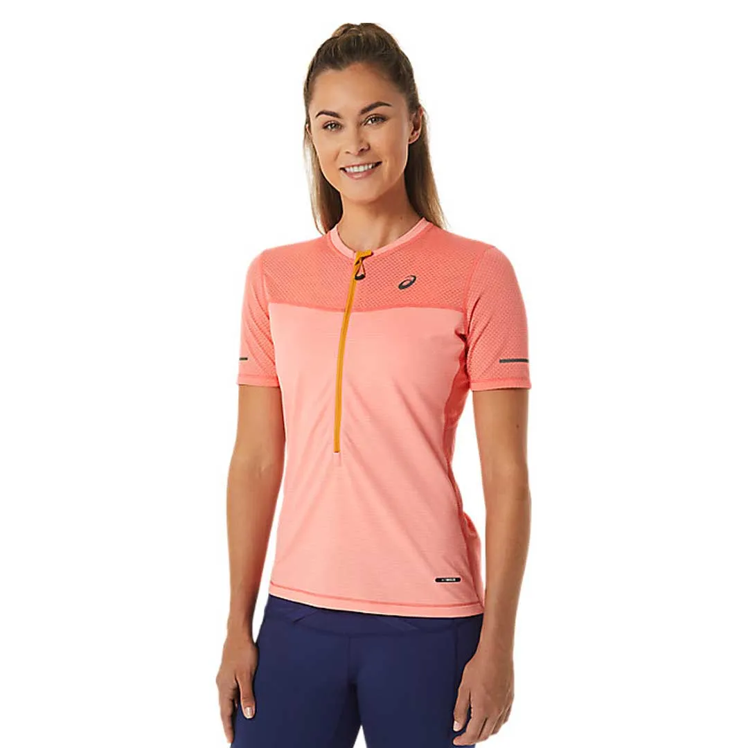 Bomber Cut Compact packaging Asics - Women's Fujitrail Short Sleeve Top (2012C721 700)