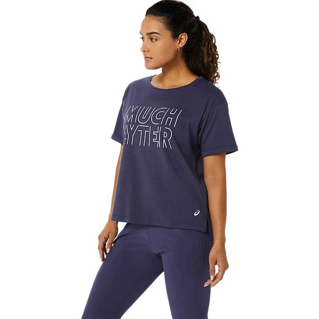 Ventilated Panels UV Protective Layer Asics - Women's Heritage Font Graphic T-Shirt (2032C263 501)