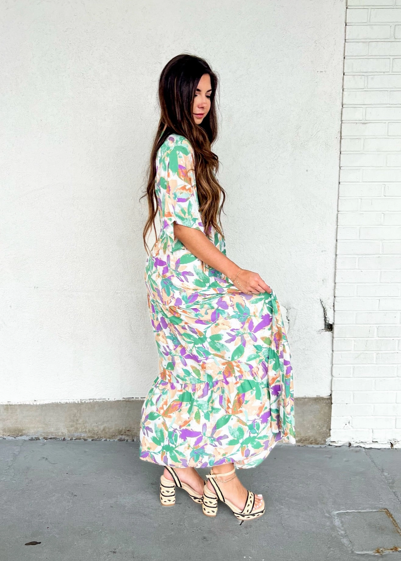 CASSIE FLORAL MAXI DRESS Pure Vibes Movement Friendly