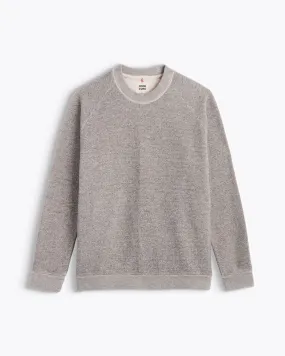 Textured Fabric Layered Edging Barely Pink Terry Sweatshirt