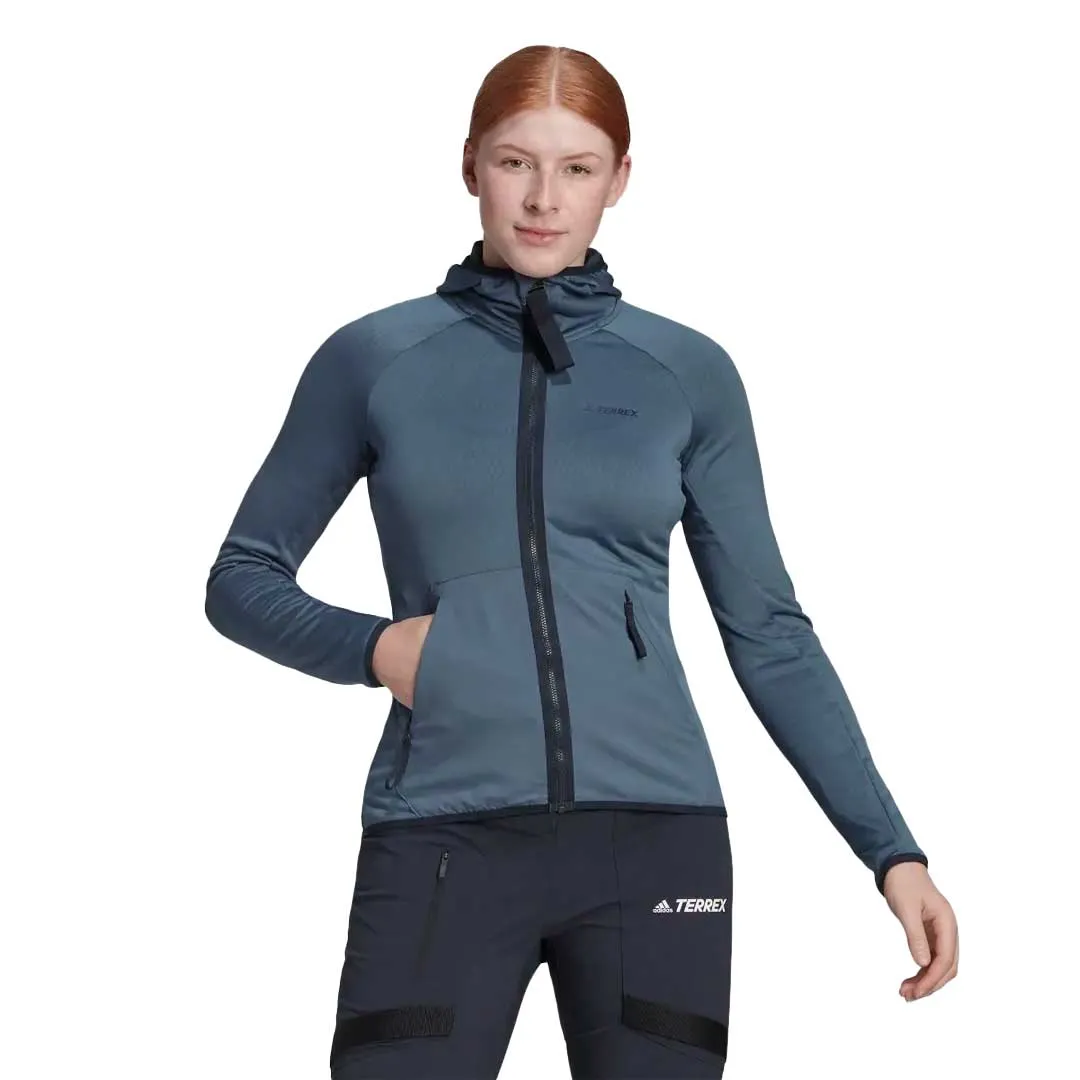 Relaxed Layers adidas - Women's Terrex Tech Flooce Light Hooded Hiking Hoodie (HH9289)