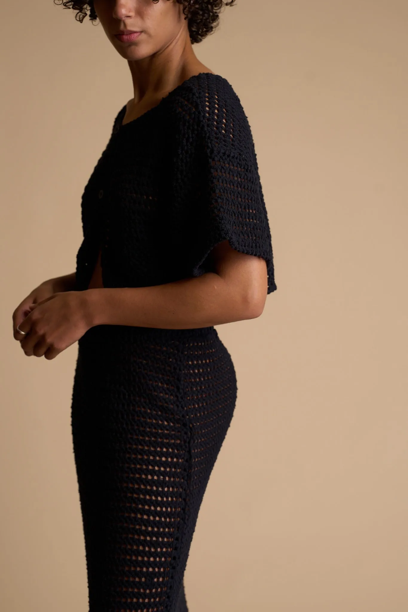 Sophisticated Mood Pure Vibes Black Sprout Skirt