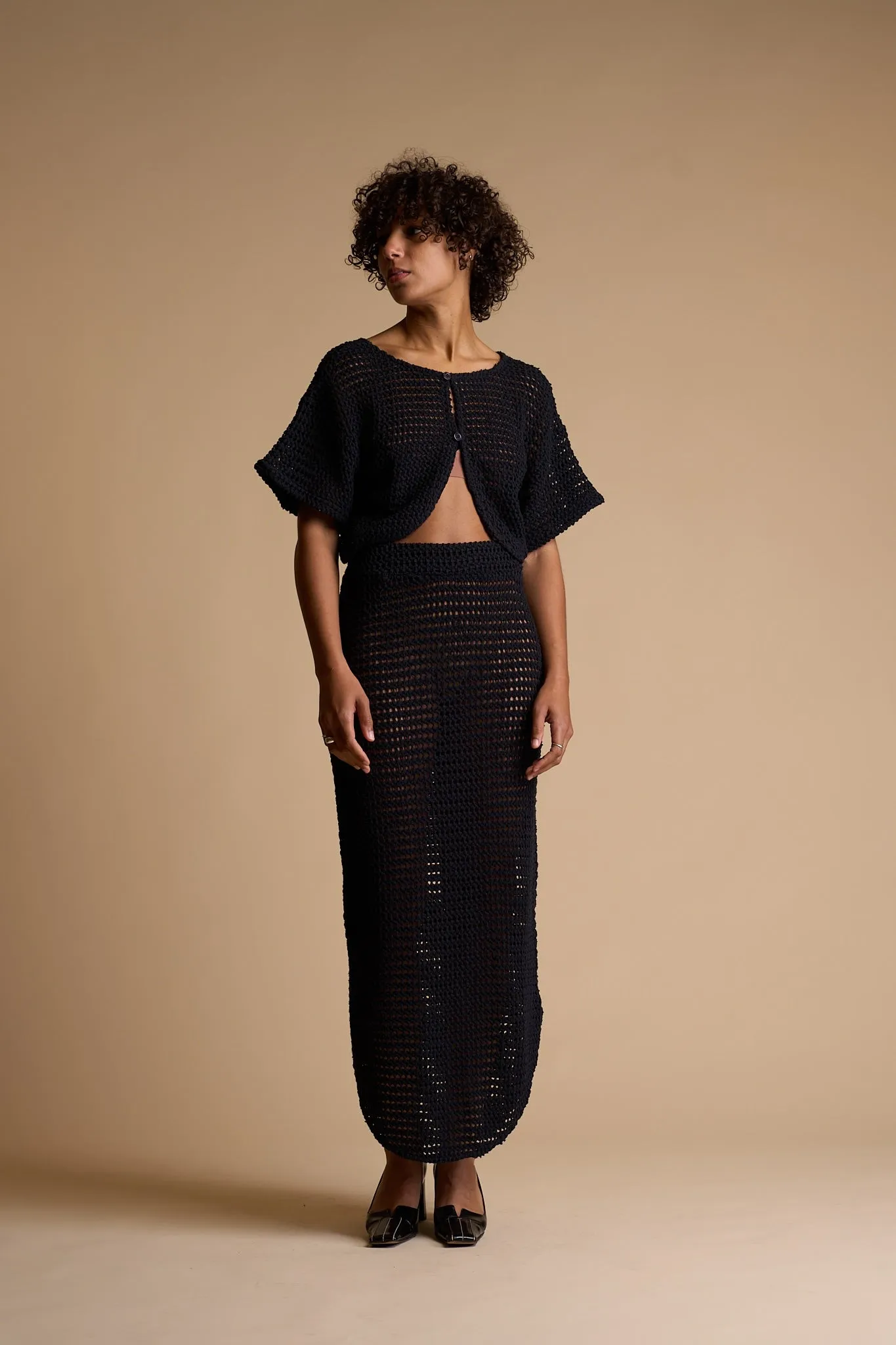 Black Sprout Skirt Polished Touch