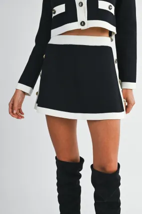 Embossed Detail BLAIR KNIT MINI SKIRT