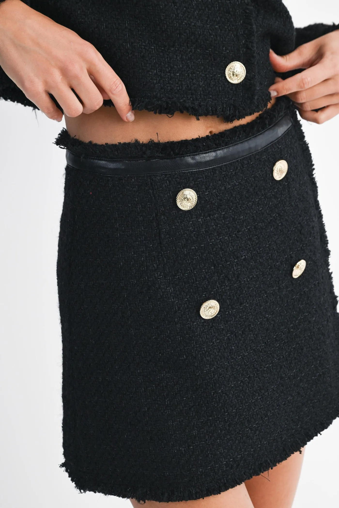 BLAIR TWEED MINI SKIRT Elegant Flow