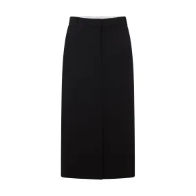 Stretch Comfort Tailored Wool Skirt