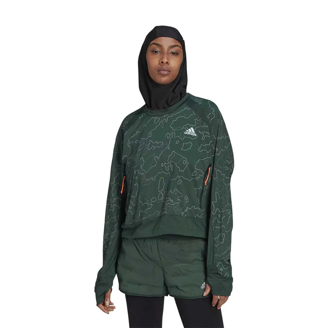 adidas - Women's X-City Running Crewneck Cover Up Jacket (HC6323) Modern Minimal