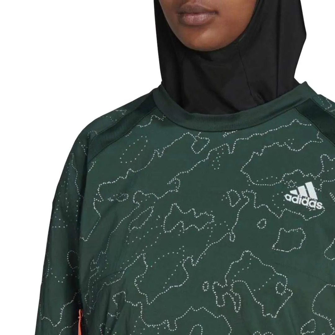 Trail To Town adidas - Women's X-City Running Crewneck Cover Up Jacket (HC6323)