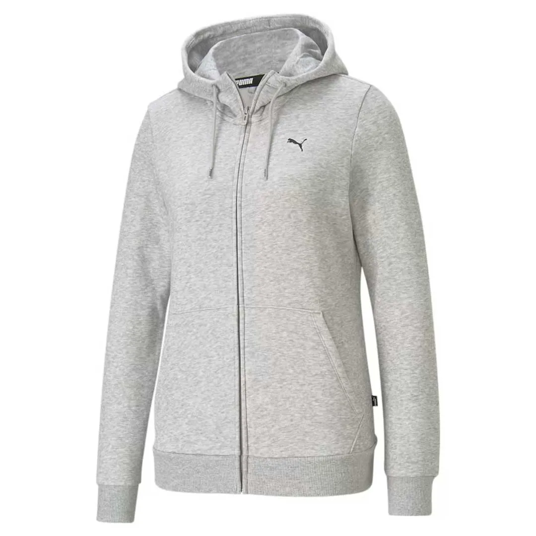Puma - Women's Essentials Small Logo Full Zip Hoodie (586811 54) Cozy Hood Detail