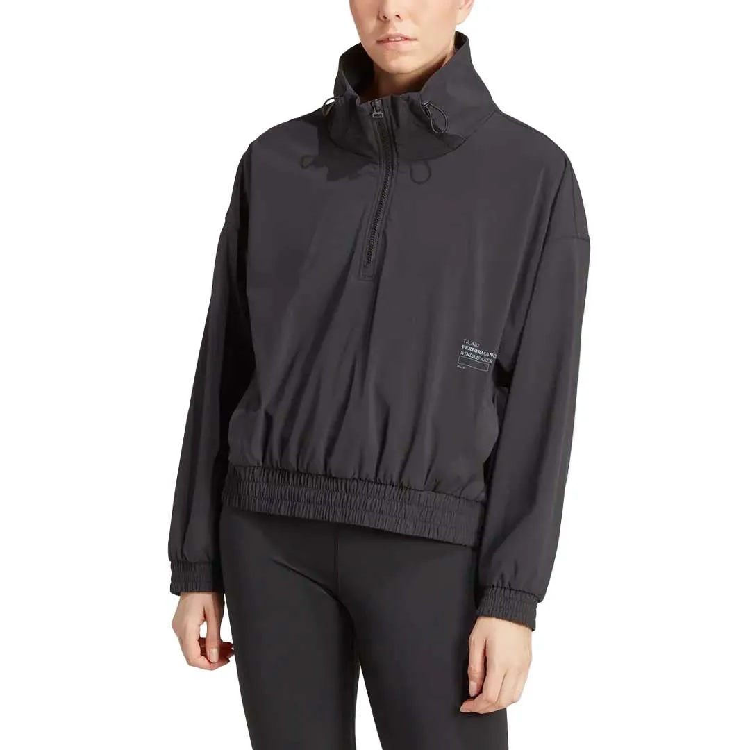 Hidden Zipper Long Sleeves adidas - Women's Training Exercise Snacking Windbreaker Jacket (HS2396)