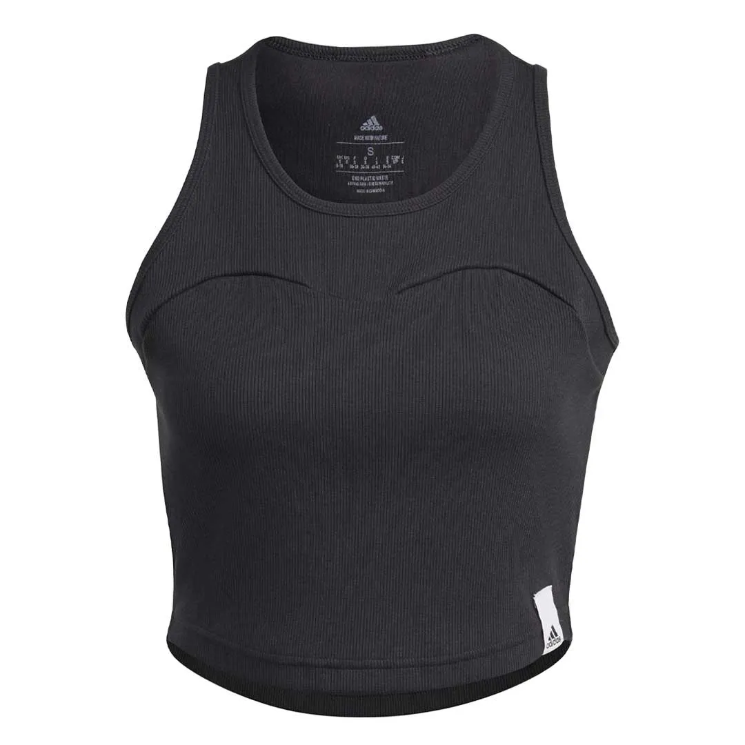 adidas - Women's Lounge Rib Tank Top (IC9449) Stretchable Material