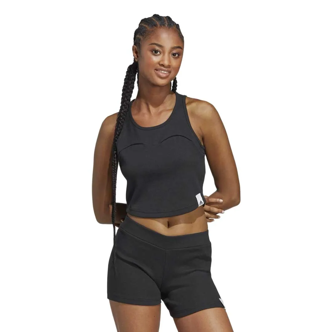 Travel Street Style Reinforced Seam Construction adidas - Women's Lounge Rib Tank Top (IC9449)