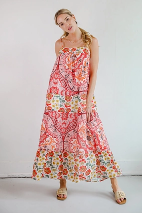 Day-to-evening dress FINAL SALE - Everlasting Bliss Red Floral Maxi Dress