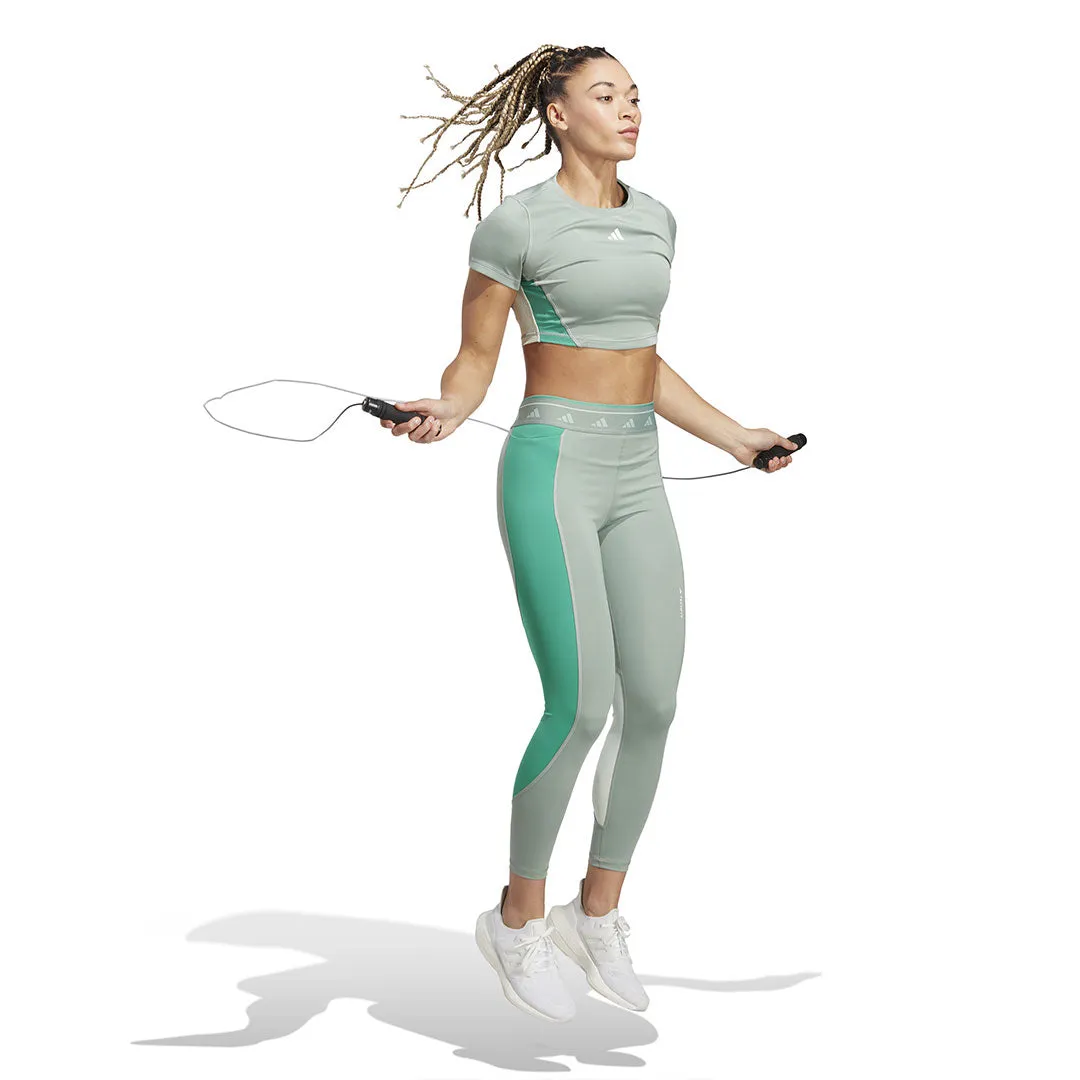 adidas - Women's Colourblock Training T-Shirt (IN5062) Adjustable Drawstring Waist