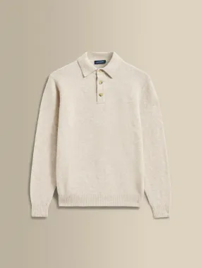 Brushed Cashmere Silk Long Sleeve Polo Shirt Quick Dressing Double Layer Thermal