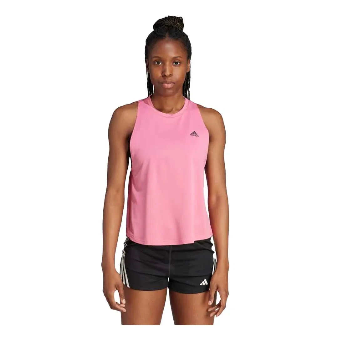 adidas - Women's Run Icons 3-Bar Tank Top (IL1759) Foldable Shoulder Straps Reinforced Stitching