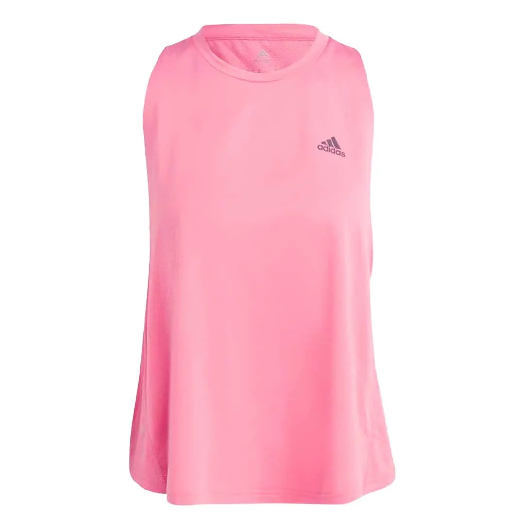 adidas - Women's Run Icons 3-Bar Tank Top (IL1759) Water Repellent Finish High End Look