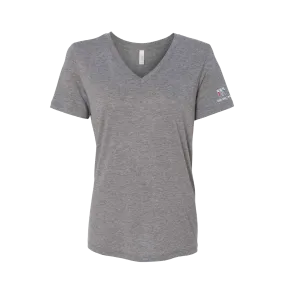 Buick Womens Relaxed Triblend T-Shirt RibbedNeckBanding Layered Hem Design