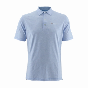 Office Attire Buick Mens Johnnie-O Striped Blue Polo