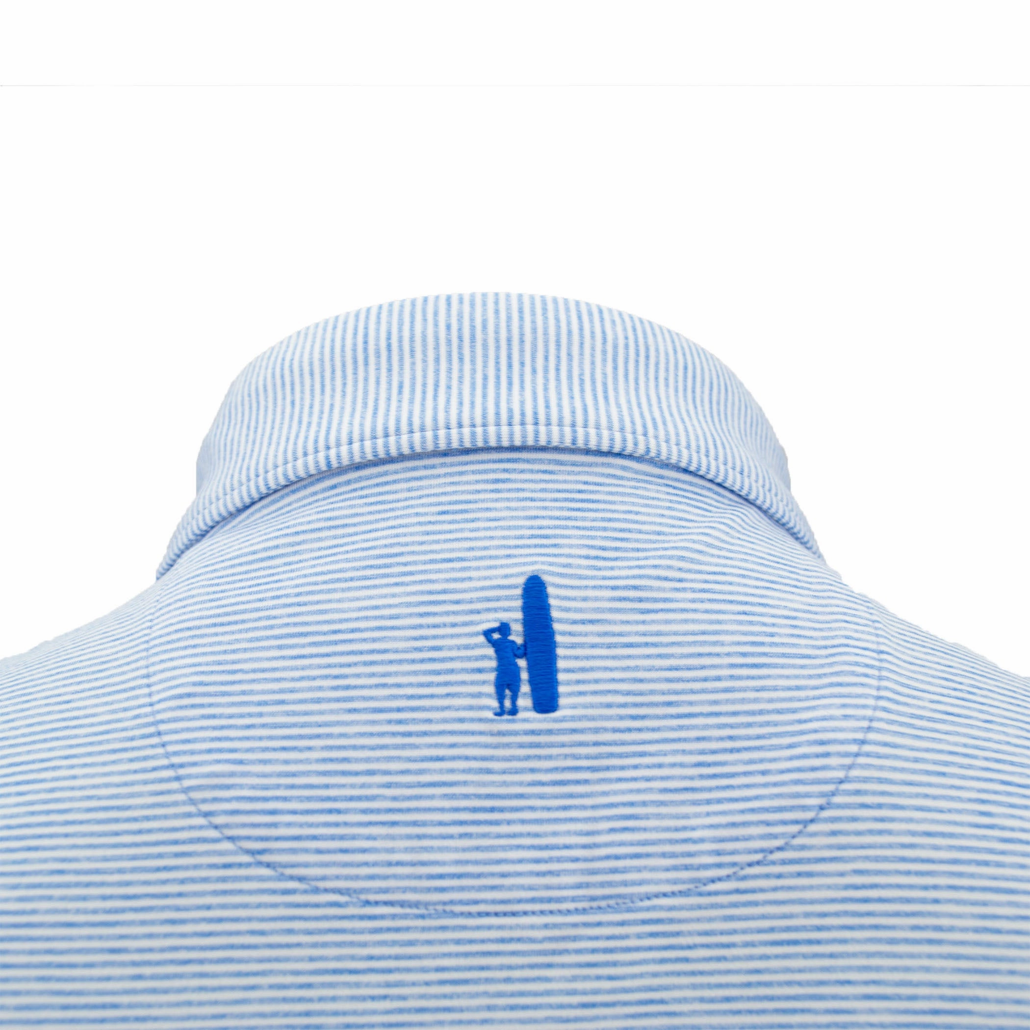 casual top Vibrant Style Buick Mens Johnnie-O Striped Blue Polo